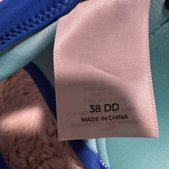 Shade & Shore Womens Blue Crochet Underwire Padded Bikini Top Swimwear 36DD - Picture 7 of 8